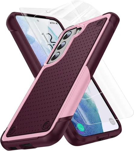 Vista 47 de Jeylly Funda para Samsung Galaxy S10 Plus S10+, ajuste delgado, doble capa, resistente, absorción de golpes, TPU con carcasa trasera de Negro