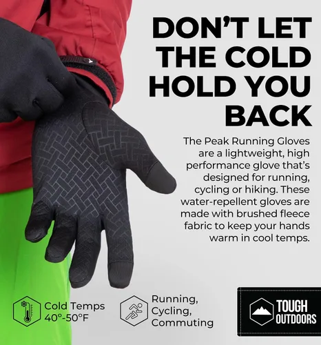 Vista 8 de Guantes de exteriores para pantalla táctil Guantes térmicos diseñados para correr, esquí, snowboard, ciclismo y enviar mensajes Mezcla de 90% nailon