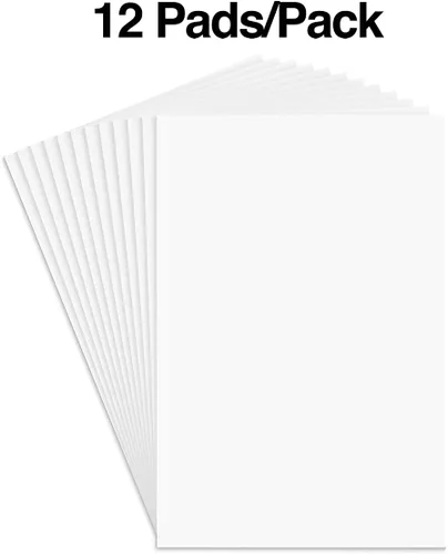 Vista 2 de STAPLES Bloc de notas Glue‑Top, 3" x 5", sin rayas, blanco, 50 hojas/bloc