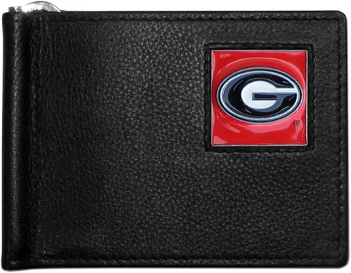 Vista 21 de Siskiyou Cartera deportiva de cuero con clip para billetes de la NCAA
