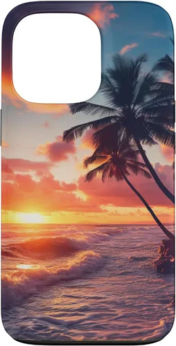Vista 10 de Palm Tree Sunset Tropical Boho Beach Aesthetic Vacation Case for iPhone 17