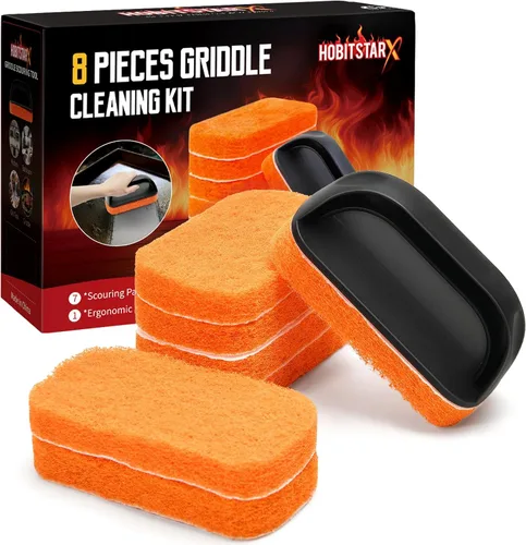 Vista 10 de Kit de limpieza de plancha para accesorios de plancha Blackstone - Kit de limpieza de plancha de 12 piezas - Juego de limpiador de parrilla
