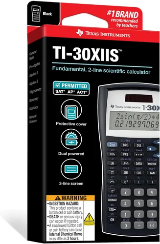 Vista 8 de Calculadora científica Texas Instruments TI-30 X IIS 2-Linea, Negro