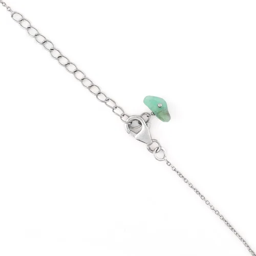 Vista 4 de Regalos para mamá, joyería de esmeralda cruda para mujer, piedra natural, cristales ásperos y piedras curativas, collares de barra delicados