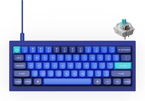 Vista 15 de Keychron Q4 Teclado mecánico personalizado con cable, 60% de diseño QMK/VIA macro programable con interruptor rojo Gateron G Pro intercambiable