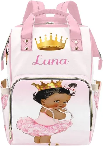 Vista 14 de XOZOTY Mochila de pañales personalizada con nombre para hombres y mujeres, bolsas de bebé de enfermería personalizadas, bolsa de viaje para hombros