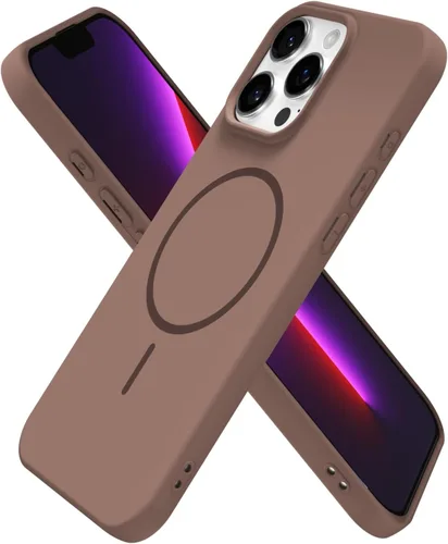 Vista 33 de Oakxco Funda de Silicona Mag Safe para iPhone 12 Pro Max, Funda Magnética Delgada y Fina Compatible con Carga Inalámbrica MagSafe, Bonita Funda