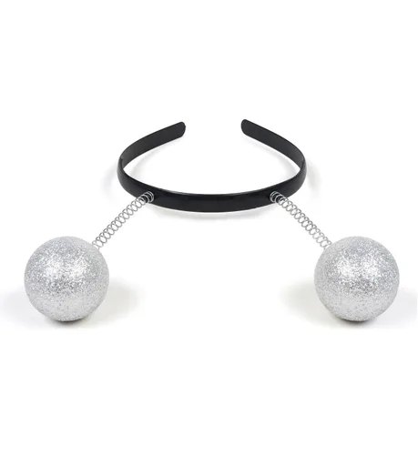 Vista 2 de Diadema de alienígena de Halloween accesorios de disfraz de alienígena con cara y cuerpo con purpurina gruesa temática espacial recuerdos de fiesta