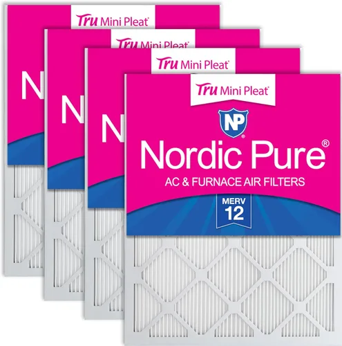 Vista 15 de Nordic Pure 20x20x1 (Tamaño real: 19 1/2 x 19 1/2 x 3/4) Filtros de aire para caldera/aire acondicionado Poly Green MERV 6 – Reduce el polvo