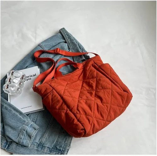 Vista 7 de Bolso de mano acolchado para mujer, ligero, acolchado, bolso cruzado tipo hobo, bolso cruzado casual de nailon acolchado