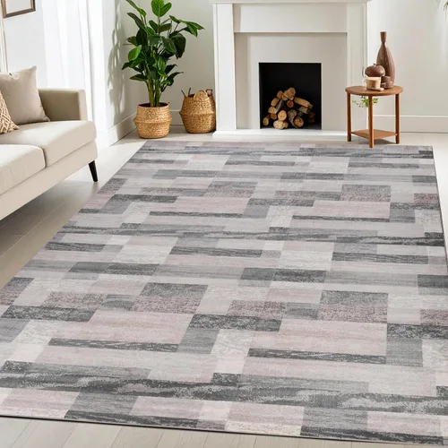 Vista 42 de Superior - Alfombra de pasillo, reverso de yute, moderna, geométrica, para dormitorio, oficina, sala de estar, entrada, suelo de madera dura