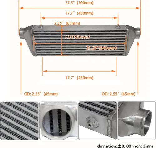 Vista 6 de Kit de Intercooler de Montaje Delantero Kit de Tubo Kit de Brida Sensor Para VW Jetta Golf GTI GL GLI GLS MK4 1.8T 1998-2005 Tornillo
