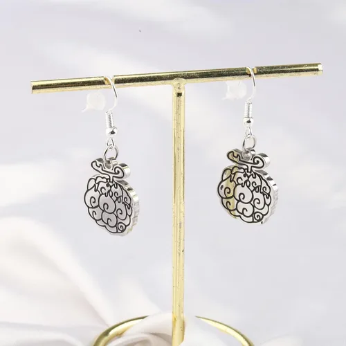 Vista 5 de FAADBUK Anime Devil Fruit Gift Anime Devil Fruit Earrings Flame Flame Flame Gum Earrings Op Op Op Anime Devil Fruit Fans Gift