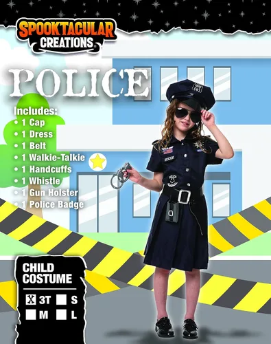 Vista 6 de Spooktacular Creations Conjunto de disfraz de oficial de policía para Halloween