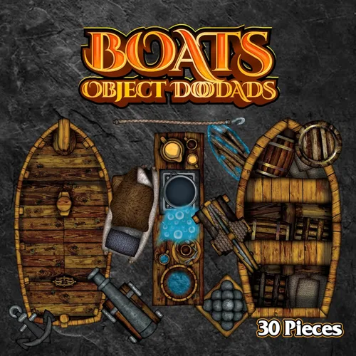 Vista 2 de Arcknight Boats - Objetos de rol, 30 piezas Barcos