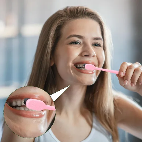 Vista 3 de Pinkunn 36 cepillos de dientes suaves micro nano a granel 20.000 nanofibra cepillo de dientes para dientes sensibles, adultos, familia, invitados