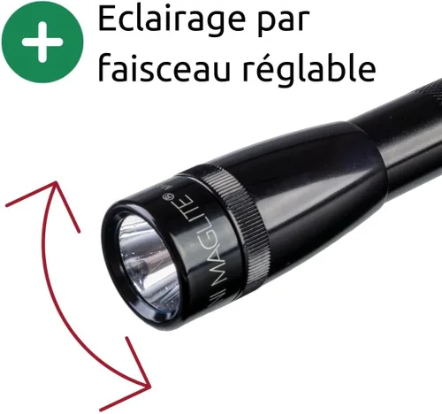 Vista 11 de Maglite - Linterna de LED con soporte y 2 baterías AA Mini Pro +. Color negro