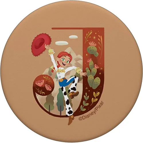 Vista 3 de Disney and Pixar Alphabet Monogram Toy Story Letra J Jessie PopSockets Estándar PopGrip