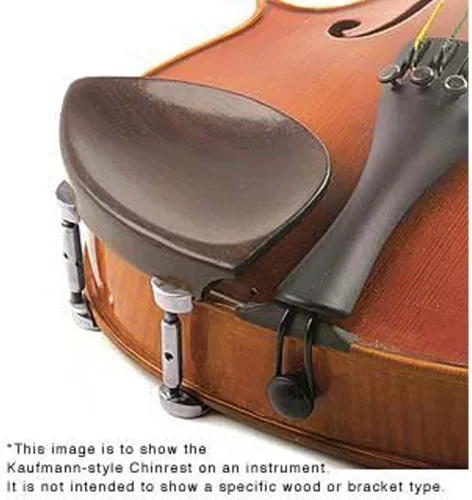 Vista 3 de Guarneri 4/4 Violín Chinrest - Ébano con soporte estándar (versión original)