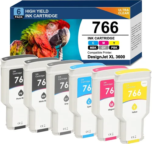 Vista 10 de 728 cartuchos de tinta F9J68A F9K17A F9K16A F9K16A F9K15A compatibles con impresoras de trazador de gran formato HP T830 MFP T730, 10.1 fl oz, negro