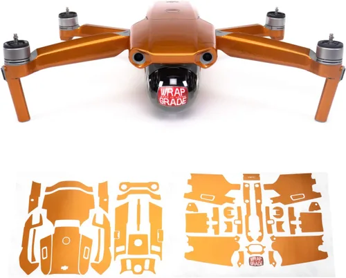Vista 6 de Wrapgrade Unidad Principal Skin Compatible con DJI Mavic Air 2 (Airforce Silver)