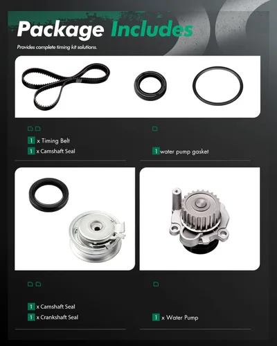 Vista 2 de SCITOO Nuevo kit de tensor de bomba de agua de correa dentada para 1998-2005 para Jetta para Golf 2.0L L4 SOHC AEG AVH AZG BEV Engine TBK296