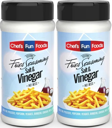 Vista 7 de Botella de condimento para papas a la francesa gourmet, sal y vinagre, 12 onzas