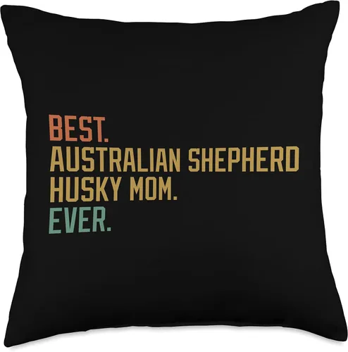 Vista 5 de Canine Laundry Best Australian Shepherd Husky Mom Ever Dog Breed - Almohada para cachorros, 16 x 16 pulgadas, multicolor