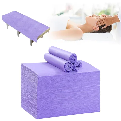 Vista 12 de 200 sábanas desechables, 31 x 71 pulgadas, impermeables, para mesa de masaje, tela no tejida, cubierta de cama para terapia de masaje, tatuajes