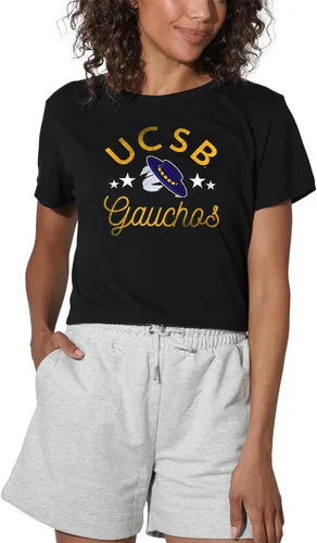 Vista 289 de Colección oficial de camisetas con diseño de mascota desgastada para mujer, color negro Grizzlies del estado de Adams