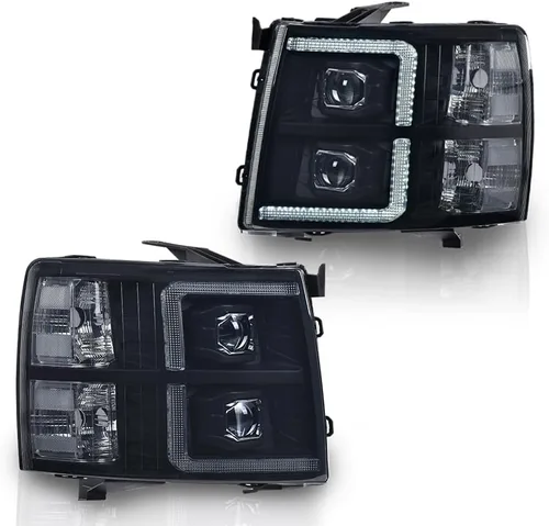 Vista 22 de G-PLUS Conjunto de faros, compatible con Chevy Silverado 2007 2008 2009 2010 2011 2012 2013 2014 Chevy Silverado parachoques faro, lente