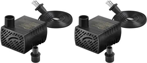 Vista 11 de Simple Deluxe 80 GPH Bomba de Agua Sumergible (300L/H, 3.6W), Bomba de Fuente Ultra Silenciosa con 2.6 pies, 2 Boquillas para Acuario, Piscina