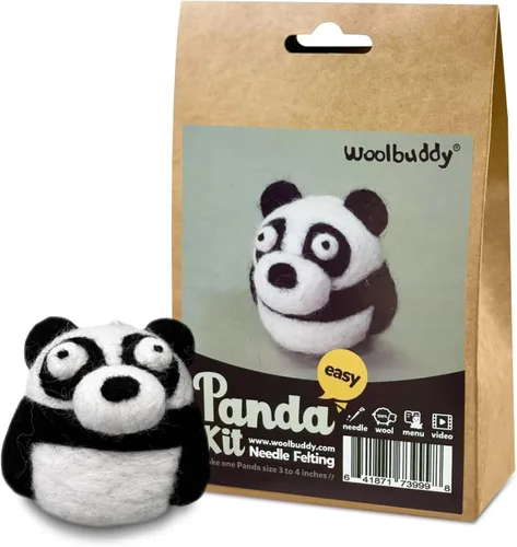 Vista 11 de Kit de fieltro de aguja Woolbuddy para principiantes y adultos – Kit de iniciación de animales de fieltro DIY con lana natural, agujas para fieltro