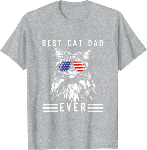 Vista 33 de Funny Maine Coon Cat Best Cat Dad Ever Funny Cat Maine Coon Camiseta, Negro, S