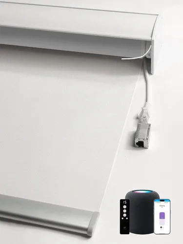 Vista 32 de SmartWings Persianas enrollables con cable duro PoE 100% opacas, muestra de tela