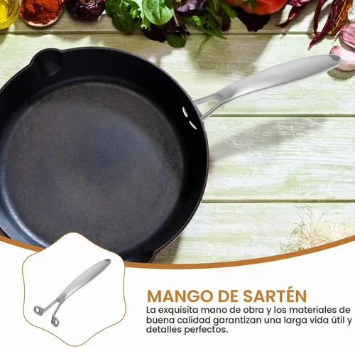 Vista 7 de Luxshiny Asa de cacerola de repuesto de acero inoxidable con mango de baquelita, mango de olla de baquelita, accesorios de utensilios de cocina