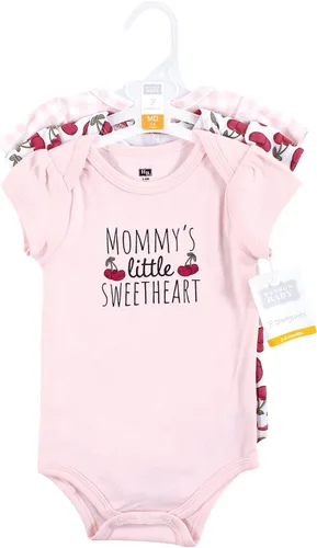 Vista 70 de Hudson Baby baby-girls Cotton Bodysuits 3-pack