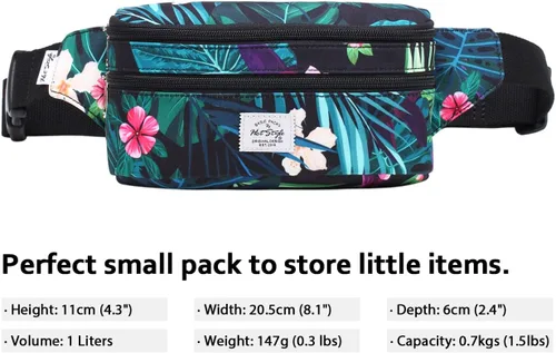 Vista 3 de HotStyle - 521s Riñonera pequeña, linda bolsa para mujer, de 8 x 2.5 x 4.3 pulgadas