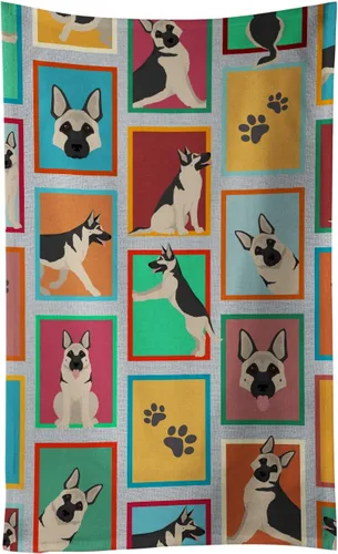 Vista 82 de Caroline's Treasures MLM1160KTWL - Lots of Red Siberian Husky - Toalla de cocina para invitados, toalla de baño decorativa para cara, té, paño