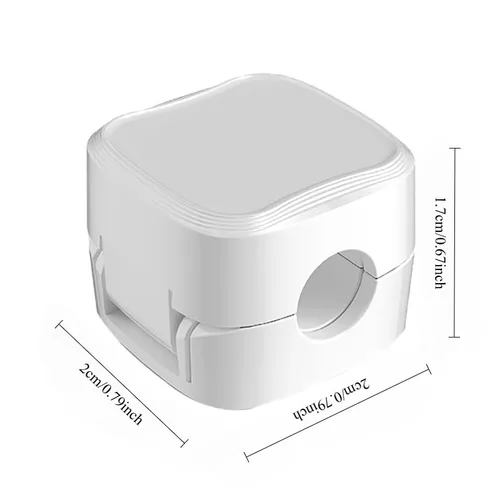 Vista 2 de Paquete de 12 clips magnéticos para cables, gestión de cables debajo del escritorio, organizador de alambre adhesivo para el hogar, oficina, Blanco