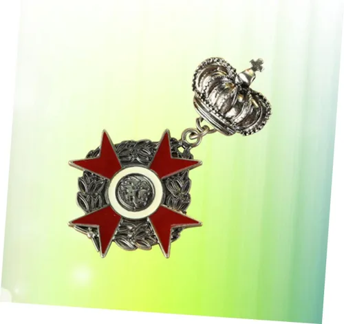 Vista 6 de Amosfun Pin de solapa de cumpleaños para hombre, disfraz de estrella, uniforme soviético, disfraz colonial, máscara de gas ruso, 2 uds