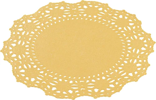 Vista 31 de Restaurantware Pastry Tek Blondas de Encaje de 4 x 4 Pulgadas 100 Vajilla Decorativa - Blondas de Mesa Desechables Redondas de Papel Negro