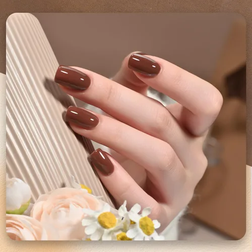 Vista 3 de GAOY - Esmalte de uñas de gel marrón, 16ml de esmalte de gel para quitar por remojo, curado con luz UV para arte de uñas, manicura DIY en casa, 2088