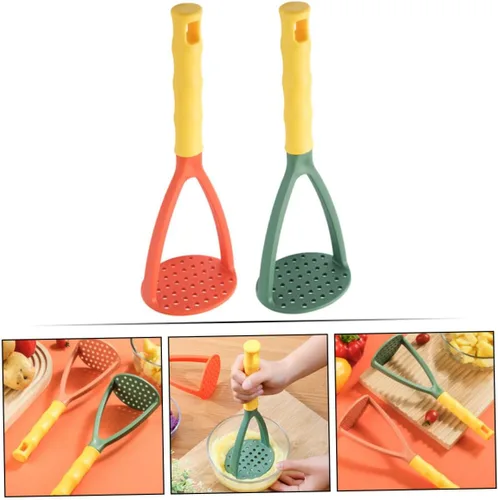 Vista 2 de Juego de 2 trituradoras de patatas manuales para alimentos, verduras, frutas, purés