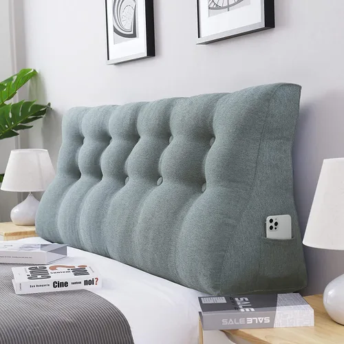 Vista 12 de Almohada de cabeza gruesa de 24 pulgadas de alto para cabecero de cama, almohada de cuña para respaldo de cabecero curvado, almohada alternativa