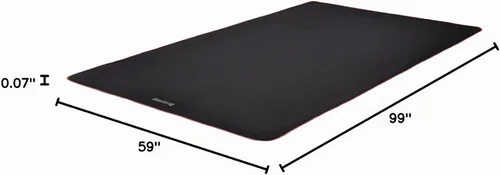 Vista 7 de Tapete de ejercicio para AB Roller AB Mat delgado de grande, manta de pícnic, impermeable, negro, largo, plegable, de tela de poliéster Oxford