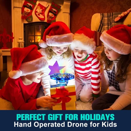 Vista 6 de Dron operado a mano para niños - Dron de fácil vuelo con sensor de movimiento AI, drones recargables para niños de 8-12 y 6-8 años, mini