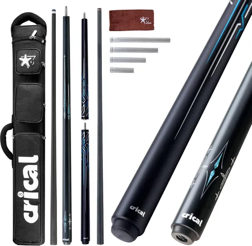 Vista 14 de CRICAL Carbon Fiber Pool Cue Set, Low Deflection, 3-Piece Break Jump Cue CL-01-CL-conjunto
