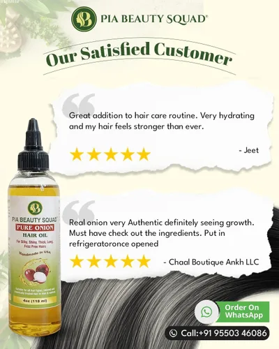 Vista 2 de Aceite natural hecho a mano para el cabello de cebolla – 4 onzas Mezcla de hierbas para el rebrote y el control de caídas Aceites esenciales