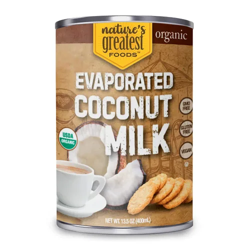 Vista 2 de Nature's Greatest Foods Leche de coco orgánica, sin goma guar, 13.5 onzas, paquete de 6